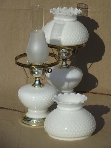 vintage milk glass lamps photo - 6