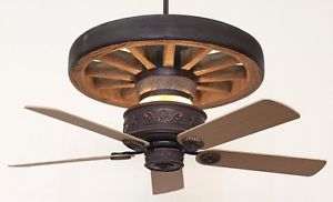 wagon wheel ceiling fan photo - 4