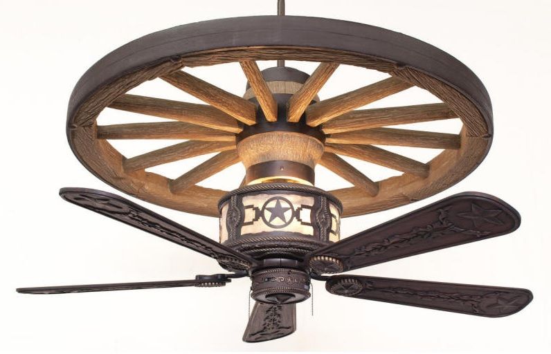 wagon wheel ceiling fan photo - 7