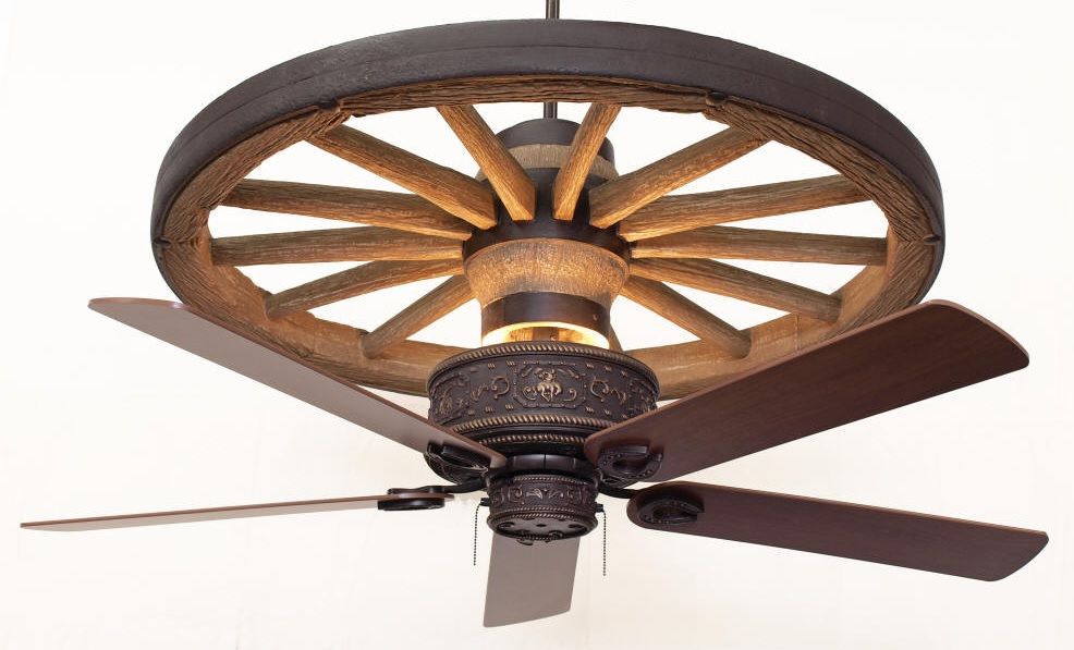 wagon wheel ceiling fan photo - 9