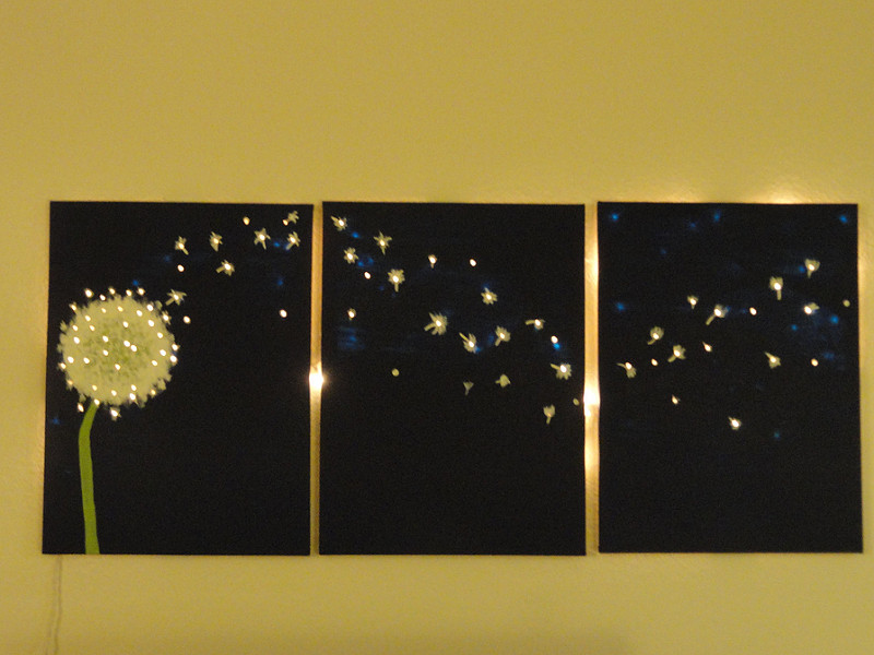 wall art with lights photo - 2