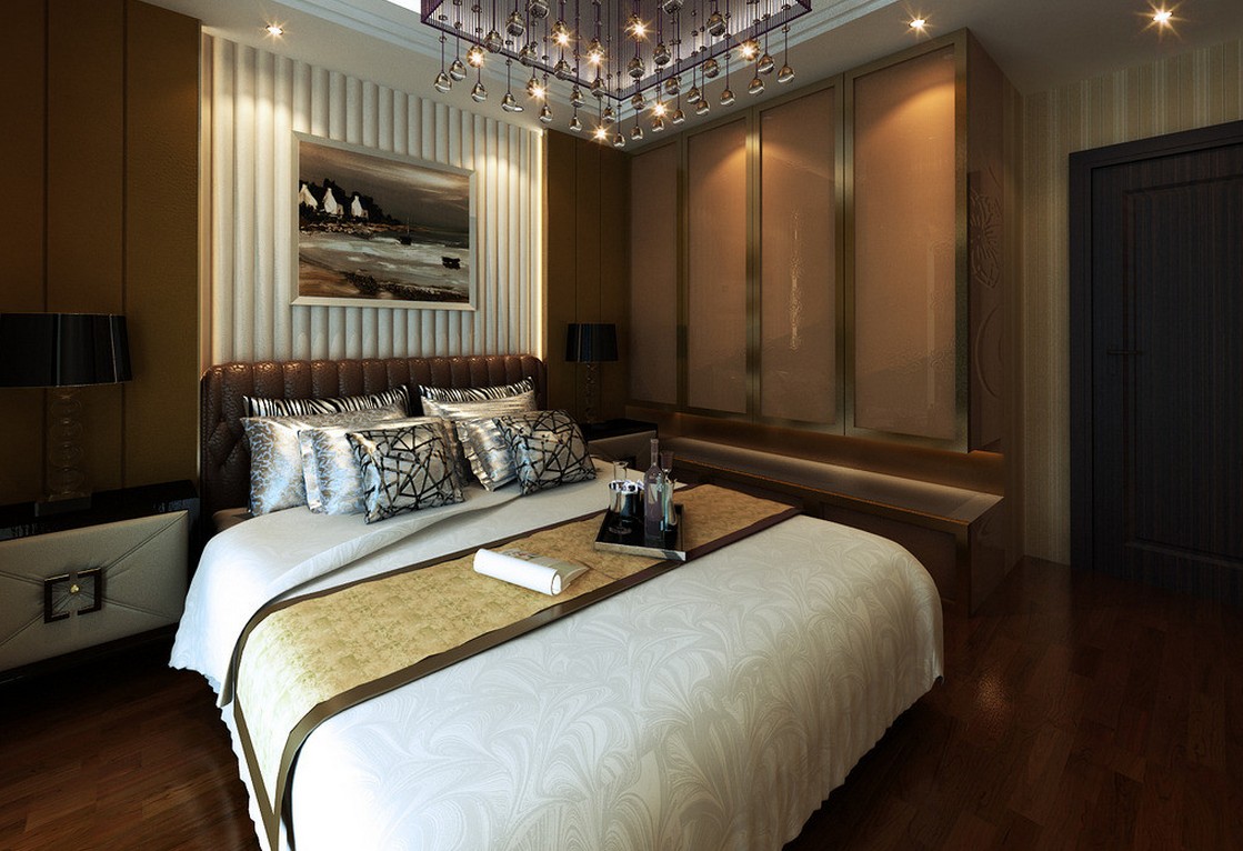 Adding Romance In Bedroom Using Wall Bedroom Lights