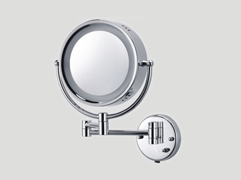 wall lighted makeup mirror photo - 3