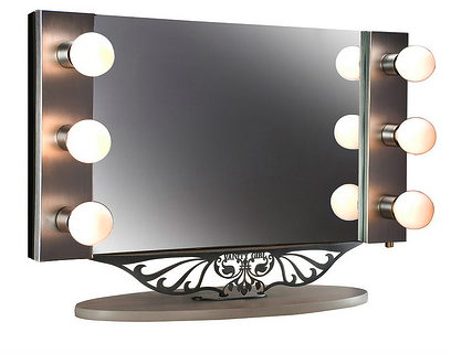 wall lighted makeup mirror photo - 8