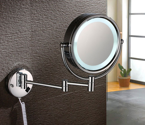 wall mounted light up mirror photo - 1