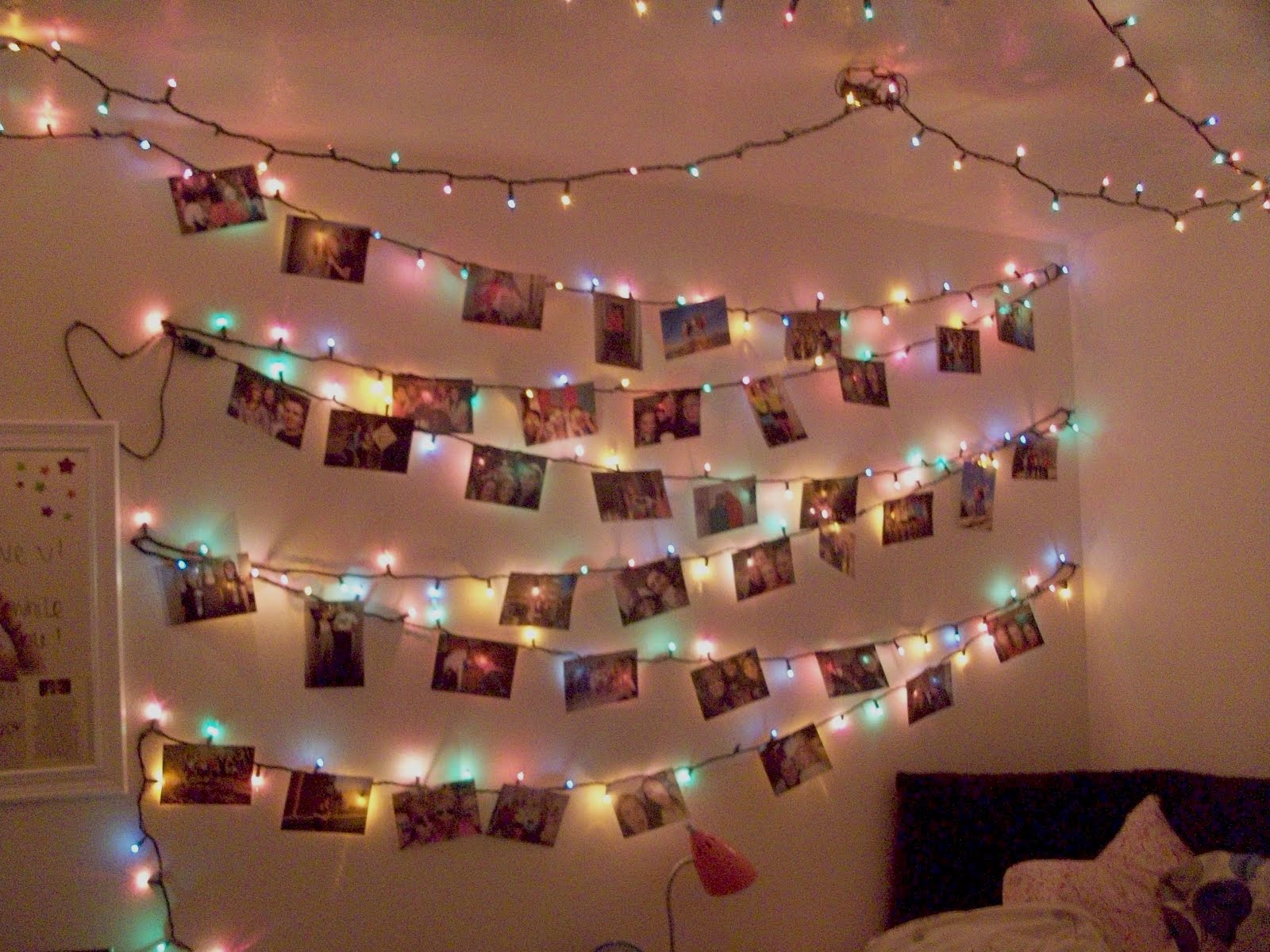 Christmas Lights And Pictures On Wall Pogot