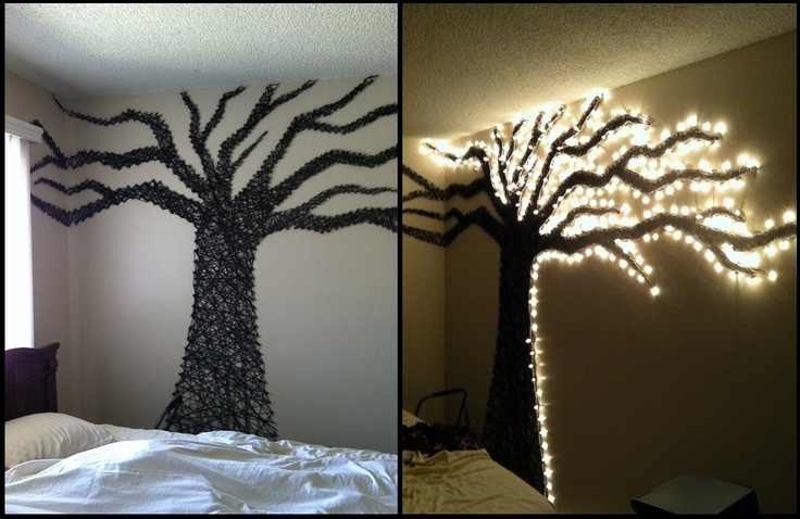 wall tree lights photo - 7