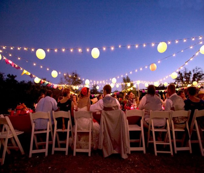 wedding outdoor lights photo - 5