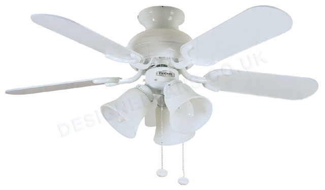 white ceiling fan light photo - 7