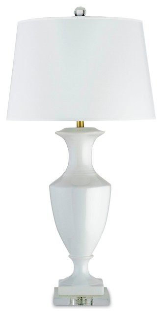 white ceramic lamps photo - 2