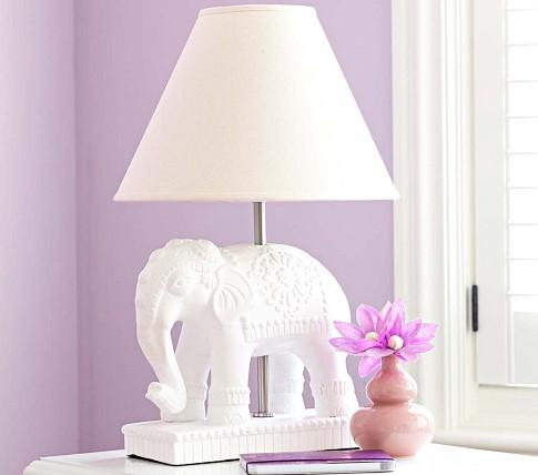 white elephant lamp photo - 1