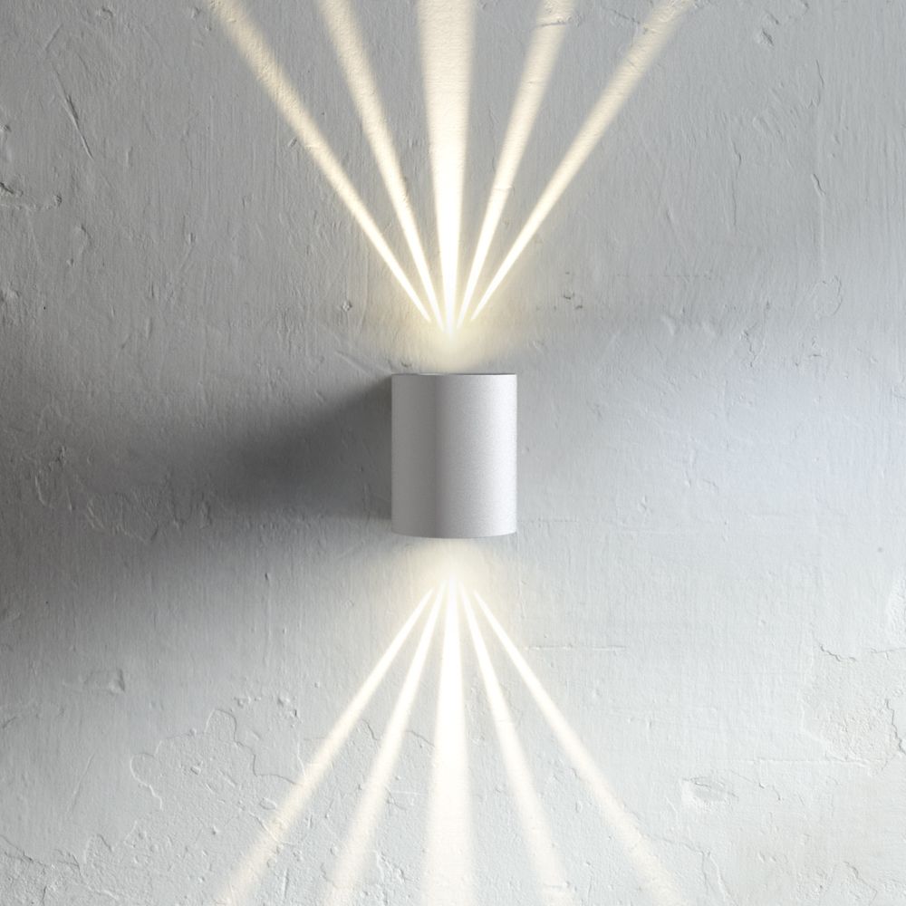 white exterior wall lights photo - 9