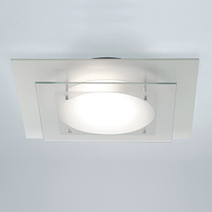 white glass ceiling light photo - 6