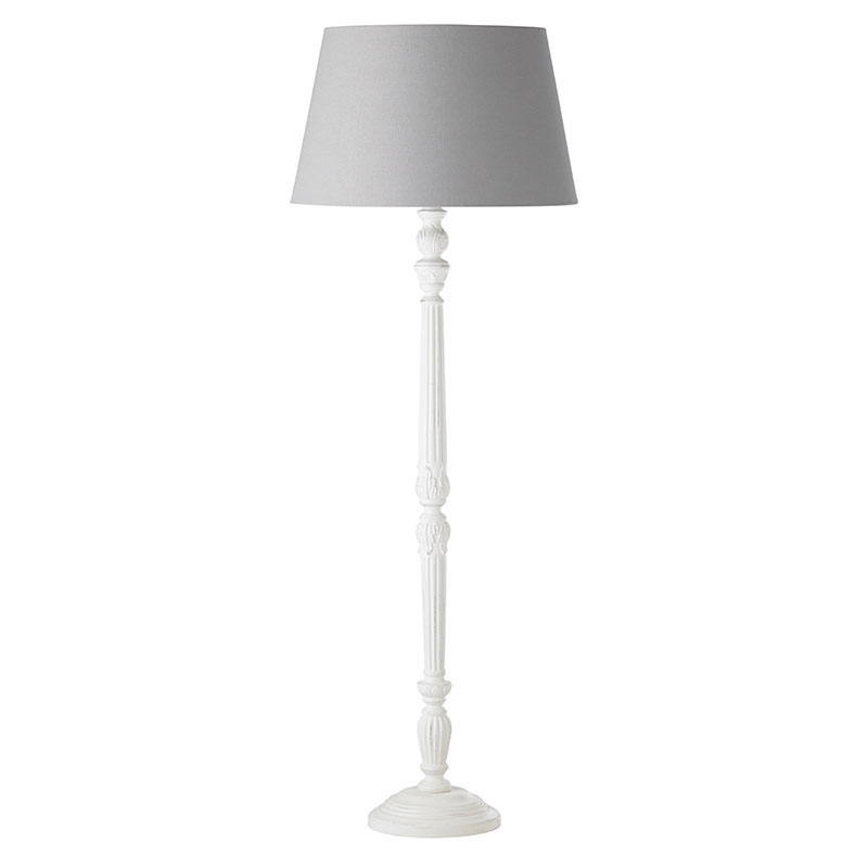 white wooden floor lamp photo - 1