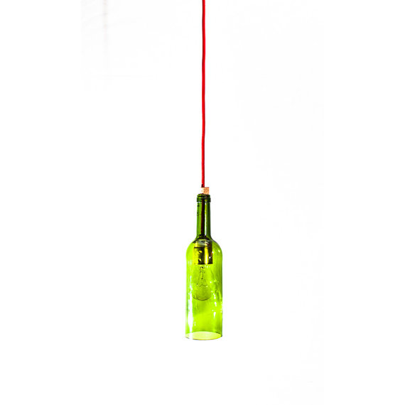 wine bottle ceiling light photo - 6