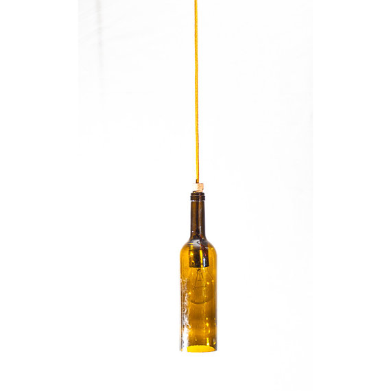 wine bottle ceiling light photo - 7