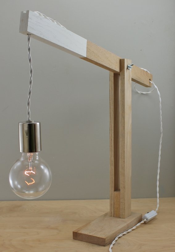 wood desk lamp photo - 5