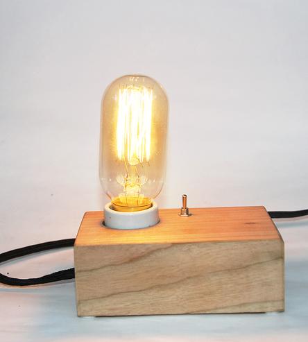 wood desk lamp photo - 9