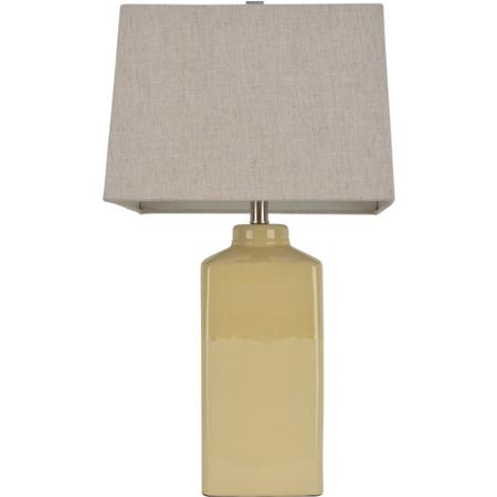 yellow ceramic table lamp photo - 10