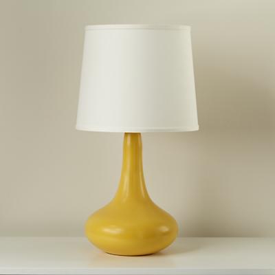 yellow ceramic table lamp photo - 8